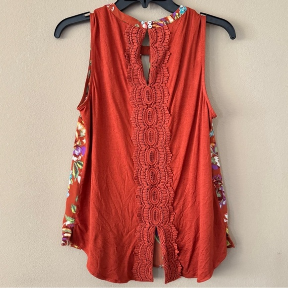NWT Anthropologie Daniel Rainn Floral Front Crochet Lace Sleeveless Top Size PS - Picture 8 of 13